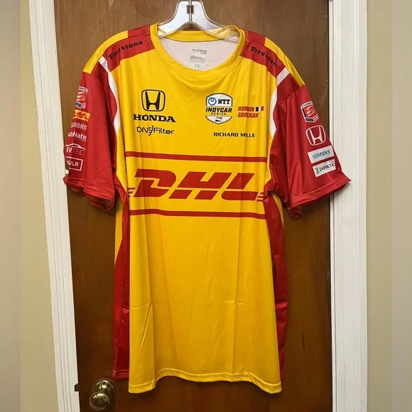 🆕 Indy Car Official Racing Jersey DHL Racing Team Jersey NWT - Picture 1 of 12